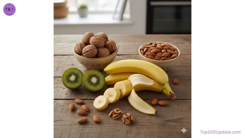 Healthy foods that boost melatonin for better sleep.