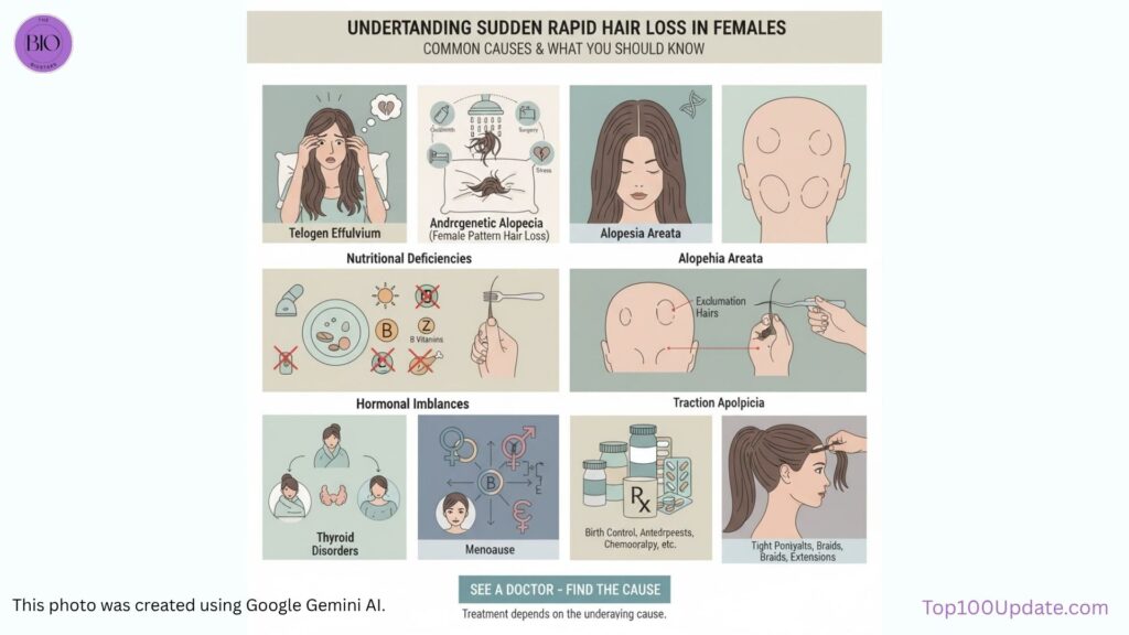 Sudden Rapid Hair Loss in Women
